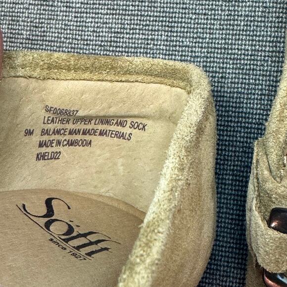 Sofft Nevara Women 9 Dress Loafers  Hazelwood Tan Suede Academia Business Chunky - Picture 3 of 9